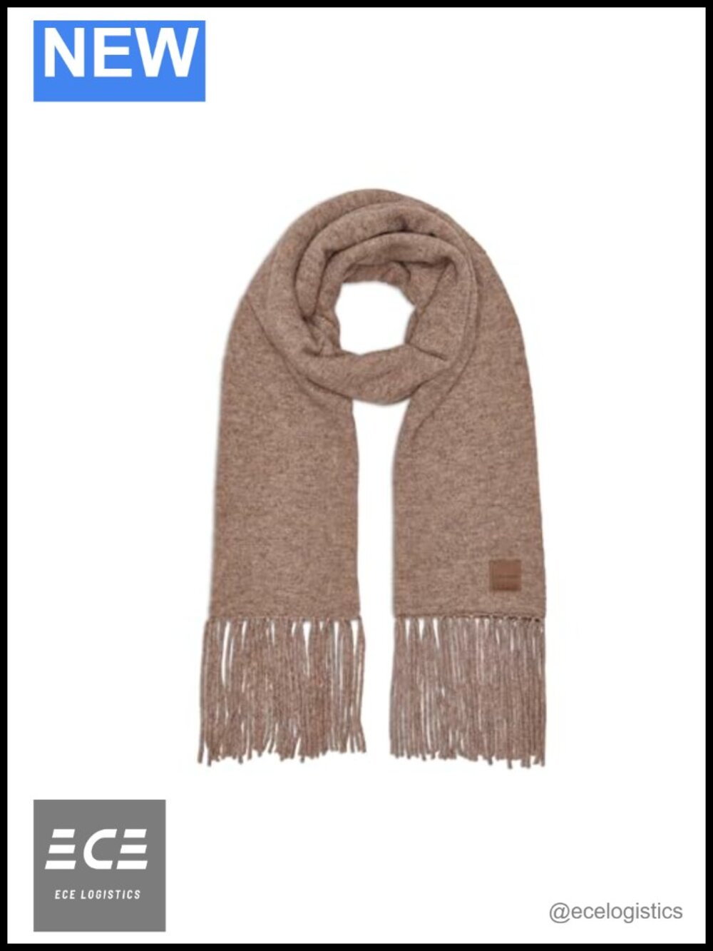 Reversible Winter Scarf With Logo Patch